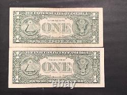 00660060 2013 Matching Binary $1 one Dollar Bill Fancy Serial Number