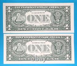 08800080 MATCHING BINARY (0 & 8) $1 One Dollar Bill Serial Number # 10 UNC