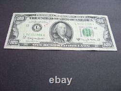 100 One Hundred Dollar Bill 1963 A Low Serial Number L 02311966 A