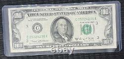 $100 One Hundred Dollar Bill Federal Reserve Note Series 1969 C Serial #05724236