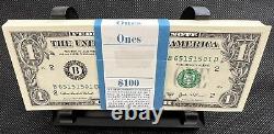 100 (One Stack) UNCIRCULATED 2003A One Dollar Bills BEP NYC ($100 Face Value)