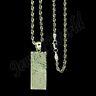 10k Solid Yellow Gold $100 One Hundred Dollar Bill Pendant With 2.5mm Rope Chain