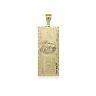 10k Solid Yellow Gold One Hundred Dollar Pendant -$100 Bill Money Necklace Charm