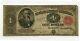1891 $1 United States Treasury Note Large Currency One Dollar Bp329