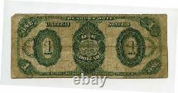 1891 $1 United States Treasury Note Large Currency One Dollar BP329