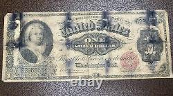 1891 One Dollar Bill $1 Large Size Silver Certificate Martha Washington #53613