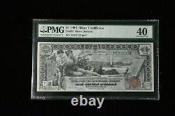 1896 $1 One Dollar Educational Note Silver Certificate PMG EF40 /M5