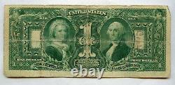 1896 $1 One Dollar Large Size Educational Silver Certificate Bill