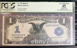 1899 $1 One Dollar Large Size Black Eagle Silver Certificate Note, Xf