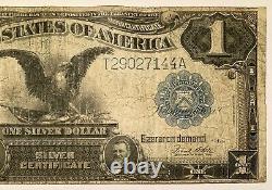 1899 Us $1 One Dollar Silver Certificate Bill Black Eagle Note Wow Nice