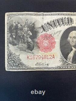 1917 Year Rare Us One Dollar Bill Washington D. C. Large Size