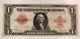 1923 $1 One Dollar Red Seal Legal Tender Large Size Us Note Bill Currency