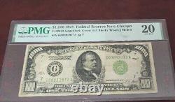 1928 $1000 Chicago ONE THOUSAND DOLLAR BILL PMG 20