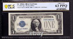 1928 A $1 Silver Certificate Funny Back Note Fr. 1601 GB Block Pcgs B Cu 63 Ppq