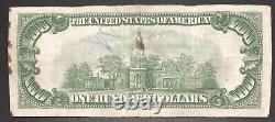 1928 A ONE HUNDRED Dollar Bill $100 REDEEMABLE IN GOLD Federal Reserve #35111
