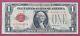 1928 One Dollar Bill $1 United States Red Seal Note Better Grade #34973