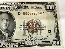 1929 One Hundred Dollar Bill. $100 Note. Cleveland Ohio. D00179658A