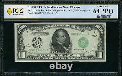 1934 $1000 Mule One Thousand Dollar Chicago FRN Note PCGS CU 64 PPQ Fr#2211Gm