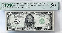 1934 $1000 One Thousand Dollar CHICAGO MULE FRN Note Fr#2211-Gdgsm PMG35 BEAUTY