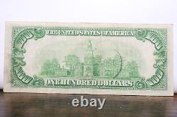 1934 $100 One Hundred Dollar Bill Federal Reserve Green Seal