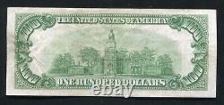 1934 $100 One Hundred Dollars Frn Federal Reserve Note Chicago, IL Very Fine+