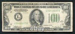1934 $100 One Hundred Dollars Frn Federal Reserve Note San Francisco, Ca Vf