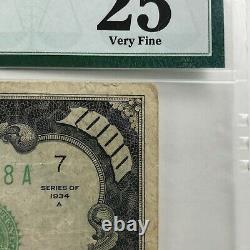 1934 A One Thousand Dollar Bill $1000 Chicago PMG 25 FR#2212-G