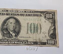 1934-A Series $100 Bill One Hundred Dollar Philadelphia Vintage Currency