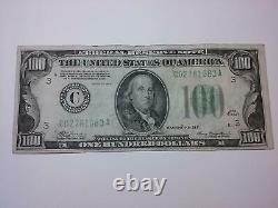 1934 Philadelphia C Note $100 One Hundred Dollar Bill Old Paper Money #2