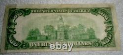 1934a $100 One Hundred Dollar Note, Crisp, Very Nice, Au+, New York-issued