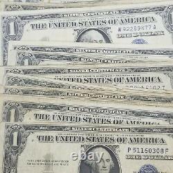 1935/1957 One Dollar Bill Silver Certificate Average Circ Blue Seal Lot of 100