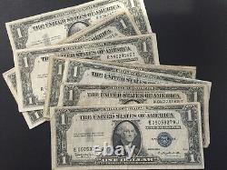 1935 & 1957 One Dollar Bills Clean Circulated Silver Certificate Note Lot of 100