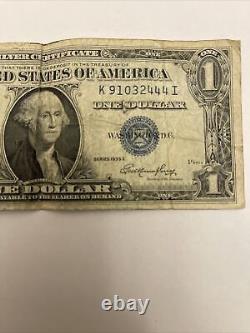 1935 $1 (one) dollar bill silver certificate series E