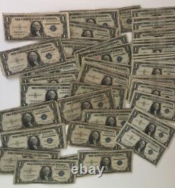 1935 One Dollar Bill Highly Circulated Silver Certificate Note Lot of 100