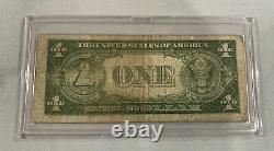 1935 SILVER CERTIFICATE ONE DOLLAR BILL BLUE SEAL RED S Note