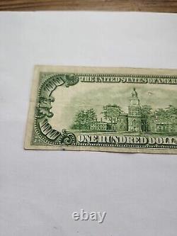 1950-B Series $100 Bill One Hundred Dollar Bill Miscut Error Vintage Currency