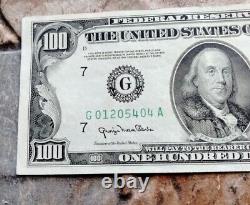 1950 One Hundred Dollar Bill Federal Reserve Bank Chicago Very Good Shape
