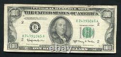 1950-e $100 One Hundred Dollars Frn Federal Reserve Note New York, Ny Vf (b)
