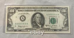 1963 A 100 One Hundred Dollar Bill A00053530A Low Serial Boston