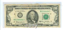 1963-a One Hundred Dollars Federal Reserve New York, Ny Star  Note Cir