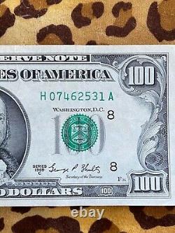 1969 C $100 One Hundred Dollar Bill Federal Reserve Bank Note Scattered Ladder