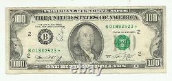 1974 $100 One Hundred Dollar New York Star Note
