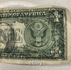 1977A $1 One Dollar Bill Double Print Back Error Misprint SUPER RARE