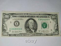 1977 Richmond $100 One Hundred Dollar Bill Federal Reserve Bank Note Vintage