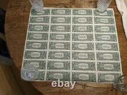 1981 Series $1 One Dollar Bill US Currency Sheet 32 Notes Uncut Uncirculated #3