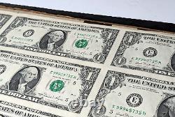 1981 Uncirculated Uncut Sheet 32 One Dollar Bills In BEP Holder Richmond E