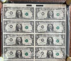 1981 Uncut Uncirculated Sheet of 16 $1 One Dollar Bills (Kansas City)