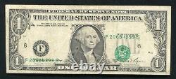 1981-a $1 One Dollar Frn Federal Reserve Note Print Shift Error