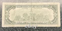 1985 (B) $100 One Hundred Dollar Bill Federal Reserve Note New York Vintage Old