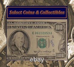 1985 (E) $100 One Hundred Dollar Bill Federal Reserve Note Richmond Currency